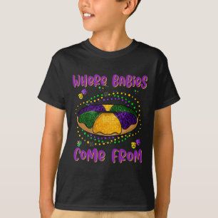 T-shirt Mardi Gras Où Les Bybies Viennent Du King Cake 1