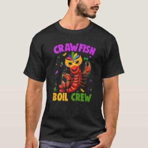 T-shirt Mardi Gras Party Crawfish Boil Crew Jester Mask Be