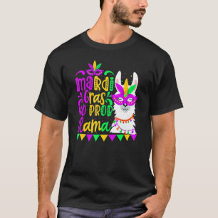 T-shirt Mardi Gras Pas De Problème Llama Alpaga Drôle Carn