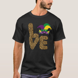 T-shirt Mardi Gras Peace Love Funny Mardi Gras Carnival De