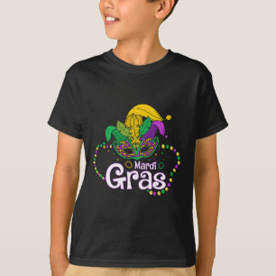 T-shirt Mardi Gras Perles Mask Plumes Jester Mask Mardi G