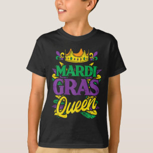 T-shirt Mardi Gras Queen Crown Funny Mardi Gras Carnival W