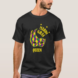 T-shirt Mardi Gras Queen Funny Masque de fête de fête cade