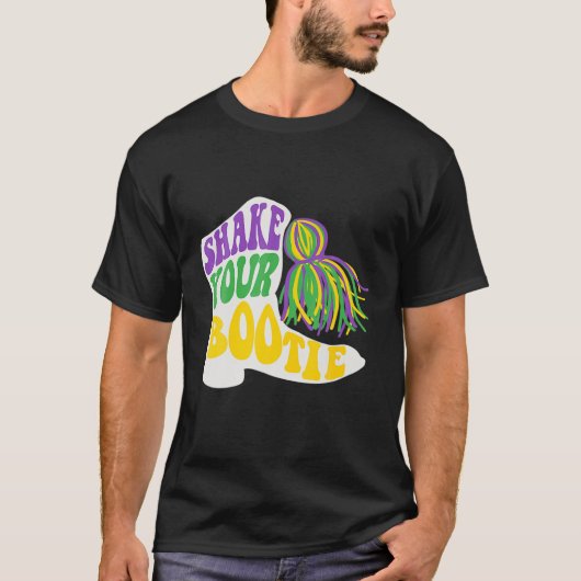 T-shirt Mardi Gras Shake Vos Bootie Majorette Bottes (Devant)