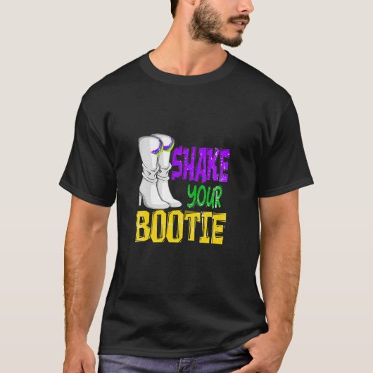 T-shirt Mardi Gras Shake Your Bootie Majorette Carnival Fe (Devant)