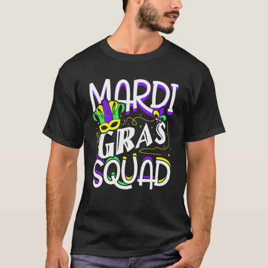 T-shirt Mardi Gras Squad Drôle (Devant)