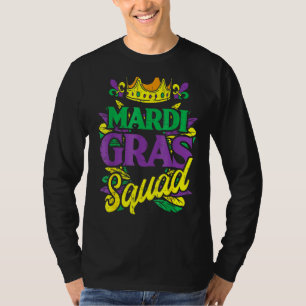 T-shirt Mardi Gras Squad Drôle Correspondant Carnival Para