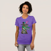 T-shirt Mardi Gras Steampunk Party Animal Alligator (Devant entier)