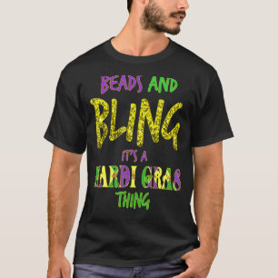 T-shirt Mardi Gras T Shirt Beads & Bling C'Est Un Mardi Gr