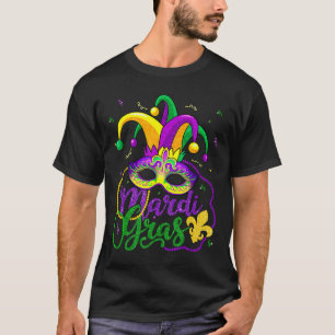 T-shirt Mardi Gras Tee Pour Femmes Enfants Hommes Perles P