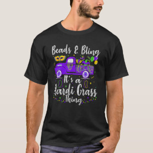 T-shirt Mardi Gras Truck Beads and Bling C'est un Mardi Gr