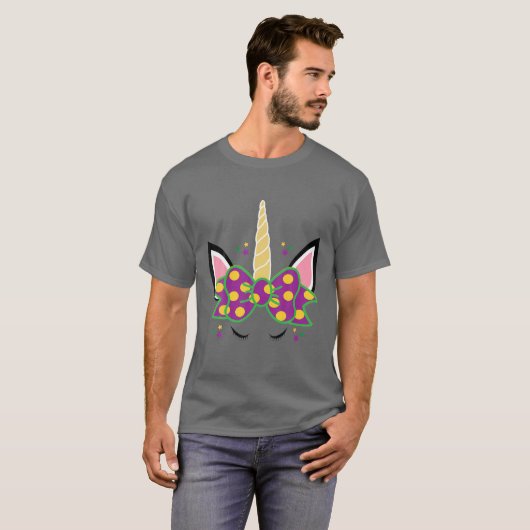 T-shirt Mardi Gras Unicorn Party Costume Vêtements Hommes (Devant entier)