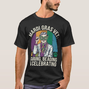 T-shirt Mardi Gras Vet : Soins, Beading & Celebration
