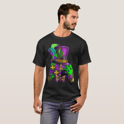 T-shirt Mardi Gras Video Game Controller E sport pour enfa (Devant entier)