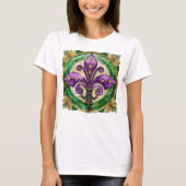T-shirt Mardi Gras Vitrail Fleur de lis (Devant)