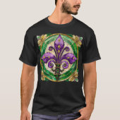 T-shirt Mardi Gras Vitrail Fleur de lis (Devant)