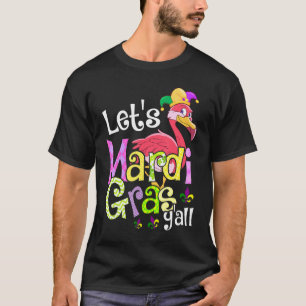 T-shirt Mardi Gras Yall Flamant rose Jester Casquette