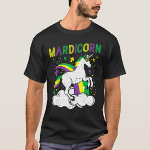 T-shirt Mardicorn Retro Unicorn Jester Animal Mardi Gras C