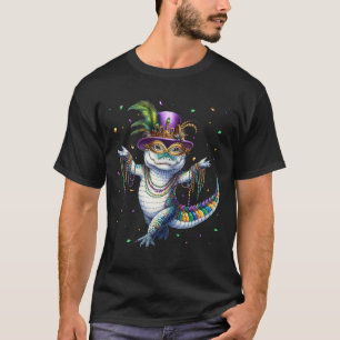 T-shirt Mardigator mardi Gras Alligator Danseuse Carn