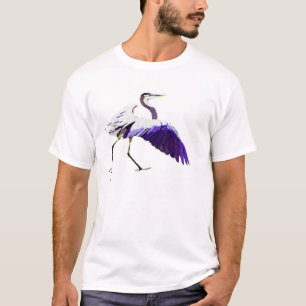T-shirt Marécages d'animaux de faune d'oiseau de héron