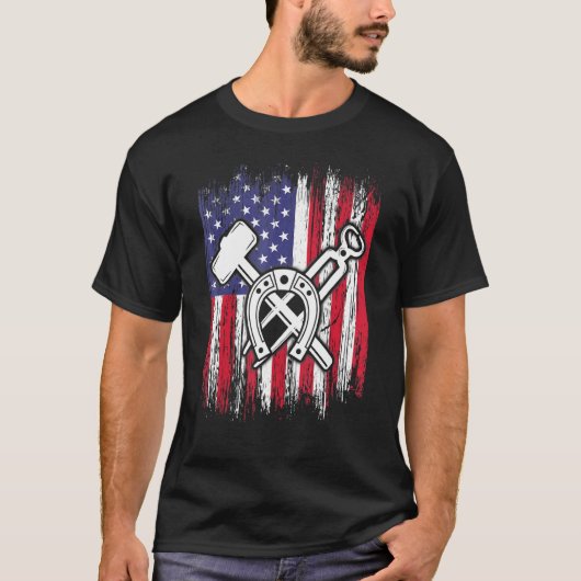 T-shirt Maréchal Ferrage Sabot Équidé _54 (Devant)