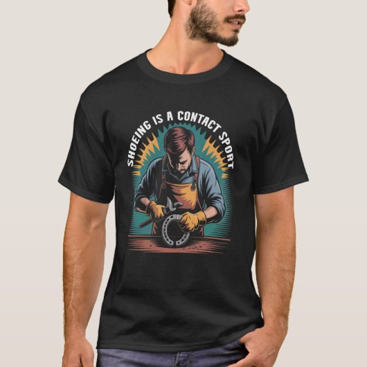 T-shirt Maréchal Ferrant Fer à Cheval Sabot Cheval Marécha (Devant)