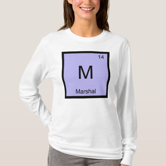 T-shirt Maréchal Nom Chimie Élément Tableau périodique (Devant)