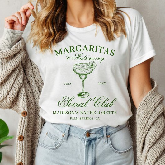 T-shirt Margaritas et Mariage Enterrement de Vie de Jeune 