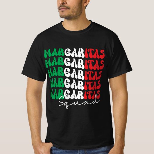 T-shirt Margaritas Squad Design rétro (Devant)