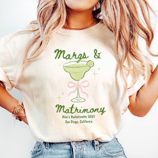 T-shirt Marges & Mariage Bachelorette Tee personnalisée