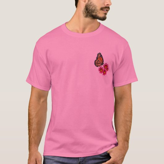 T-shirt Marguerite rose, chemise de monarque (Devant)