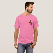 T-shirt Marguerite rose, chemise de monarque (Devant entier)