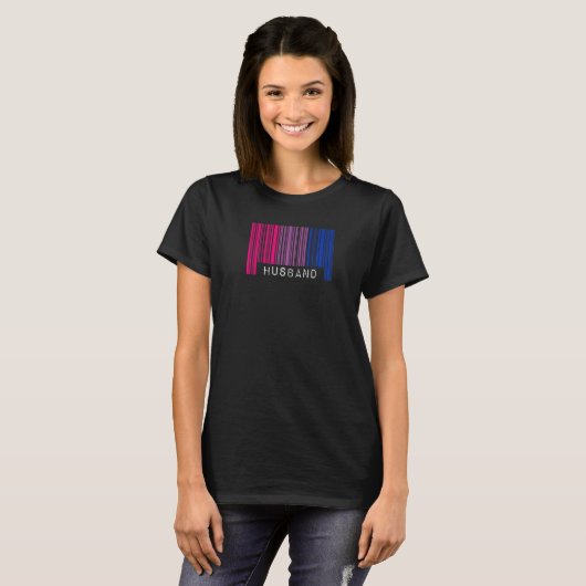 T-shirt Mari Bisexual Fierté Indicateur Code-Barre Corresp (Devant entier)