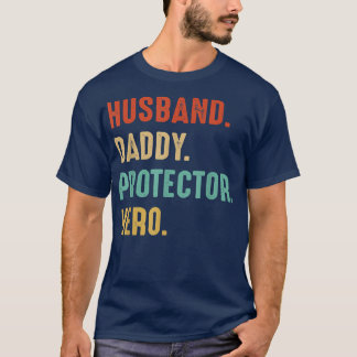 T-shirt MARI DADDDY PROTECTOR HERO Papa Père Funny Fath