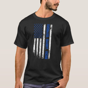 T-shirt Mari Daddy Hero Police Officier Sheriff adjoint F