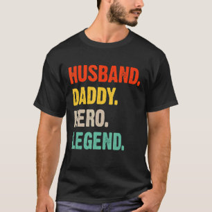 T-shirt Mari Daddy Héros Légende Fête des pères Papa Best