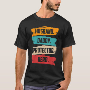 T-shirt Mari Daddy Protecteur Héros Best Papa Fête des pèr