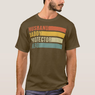 T-shirt Mari Daddy Protecteur Héros Fête des pères Vintage