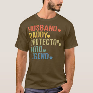 T-shirt Mari Daddy Protecteur Héros Légende Fête des pères