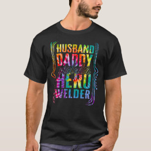 T-shirt Mari Daddy Protecteur Héros Welder Tie Dye Golden