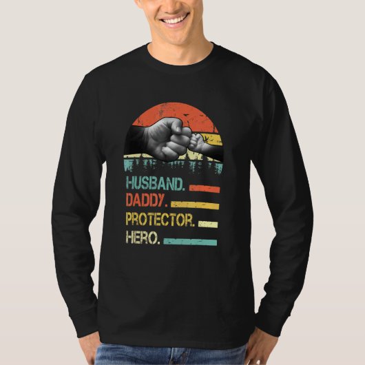 T-shirt Mari Daddy Protector Hero Fête des pères Cadeau (Devant)