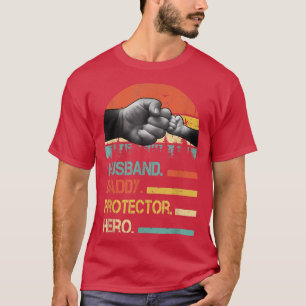 T-shirt Mari Daddy Protector Hero Fête des pères Cadeau po