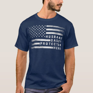 T-shirt Mari Daddy Protector Hero Fête des pères cadeau US