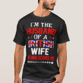 T-shirt Mari de cadeau britannique de Valentine d'épouse (Devant)