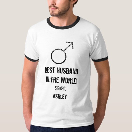 T-shirt Mari de chemise de Peronalized le meilleur au (Devant)