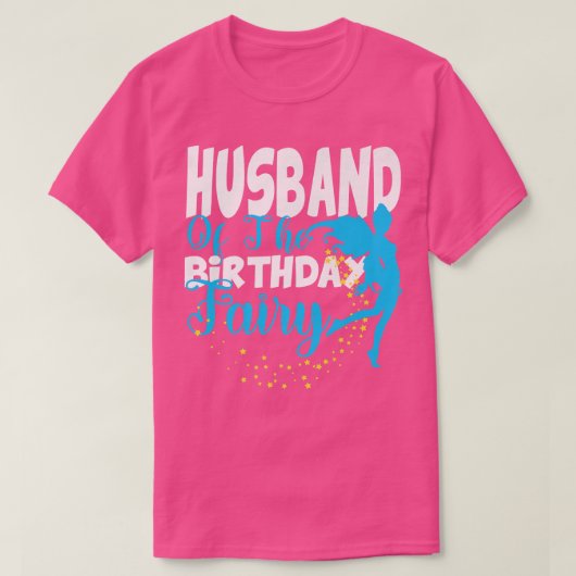 T-shirt Mari de l'anniversaire Imaginaire fée Anniversaire (Design devant)