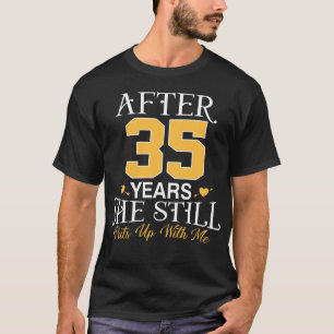 T-shirt Mari du 35e anniversaire de l'Mariage qu'elle él
