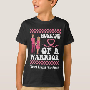 T-shirt Mari D'Une Femme Guerrière Sensibilisée Au Cancer