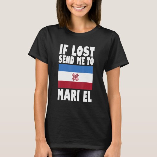 T-shirt Mari El Flag Design If lost send me to Mari El (Devant)