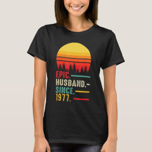 T-shirt Mari Épique Homme Depuis 1977 Joyeux Anniversaire